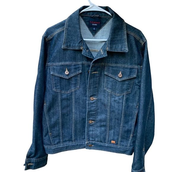 Vintage Tommy Jeans Men’s 90s Y2K Style Classic Trucker Denim Jean Jacket 163579 - Picture 12 of 12